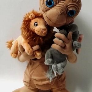 Plush Toy Set with Lion and Elephant